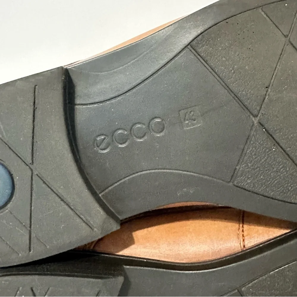 Ecco Men Derby Shoe Leather Lace-Up Business Casual Office Contemporary 43/9-9.5